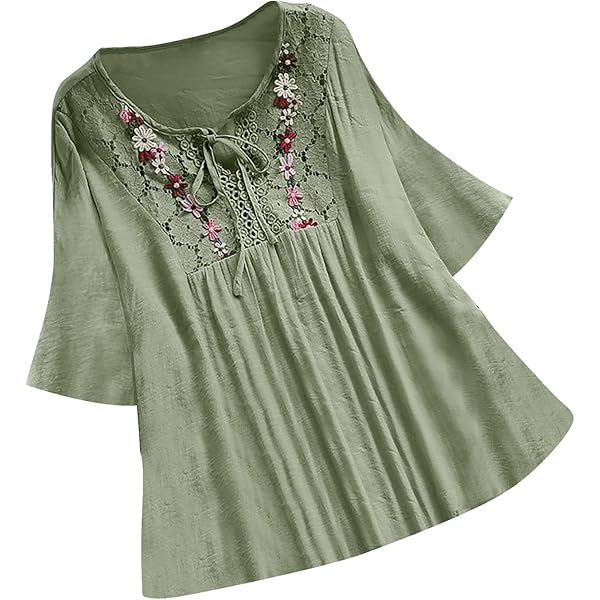 トップス EAPHI VOLUME SLEEVE EMBROIDERY BLOUSE 81xmJM8ZonL._UY350_.jpg
